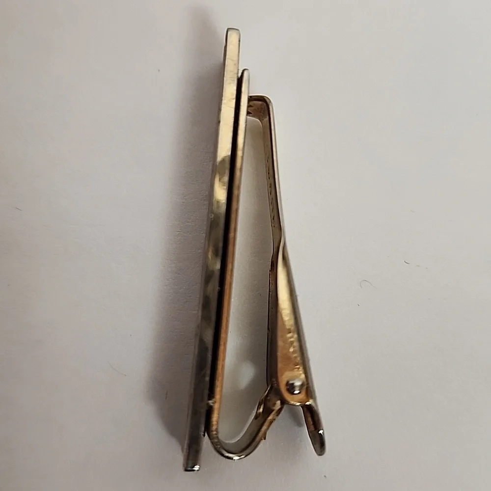 Elegant Vintage Faux Gold and Silver Tie Bar Clips 3 Pc Set